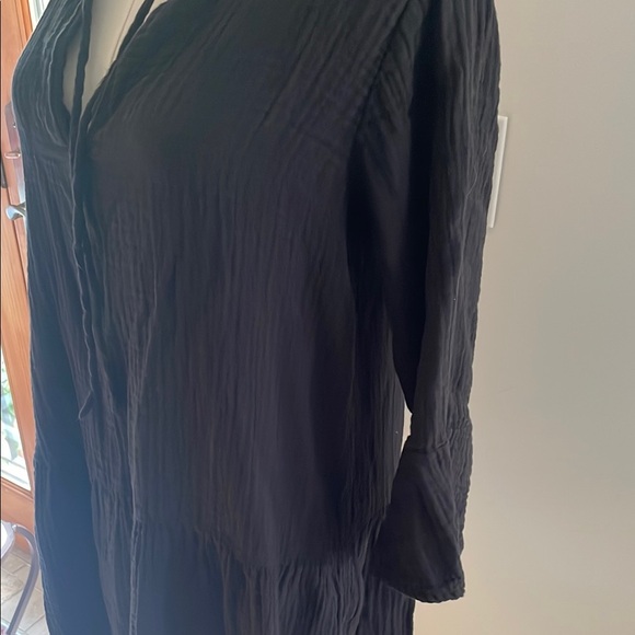 The Drop Gauze Black Summer Black Flowy Dress Medium - Picture 10 of 13